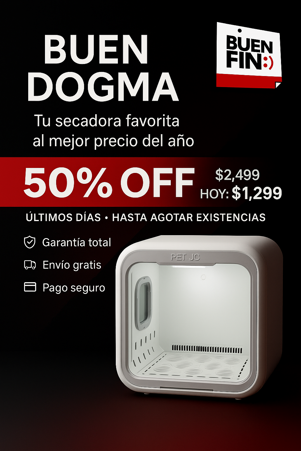 DOGMA DryCube — la cabina que seca a tu perro en minutos