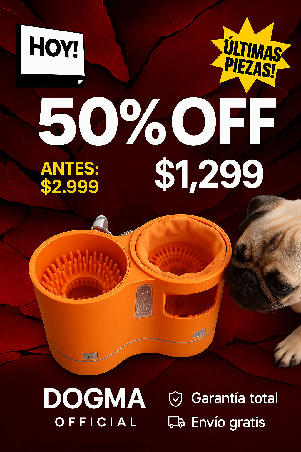 DOGMA PawClean – Limpiador de Patas 2 en 1