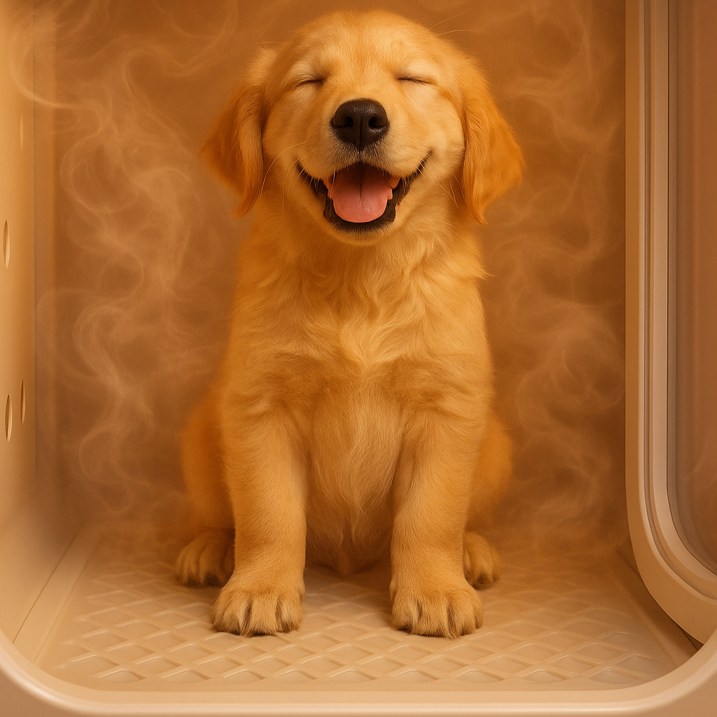 DOGMA DryCube — la cabina que seca a tu perro en minutos