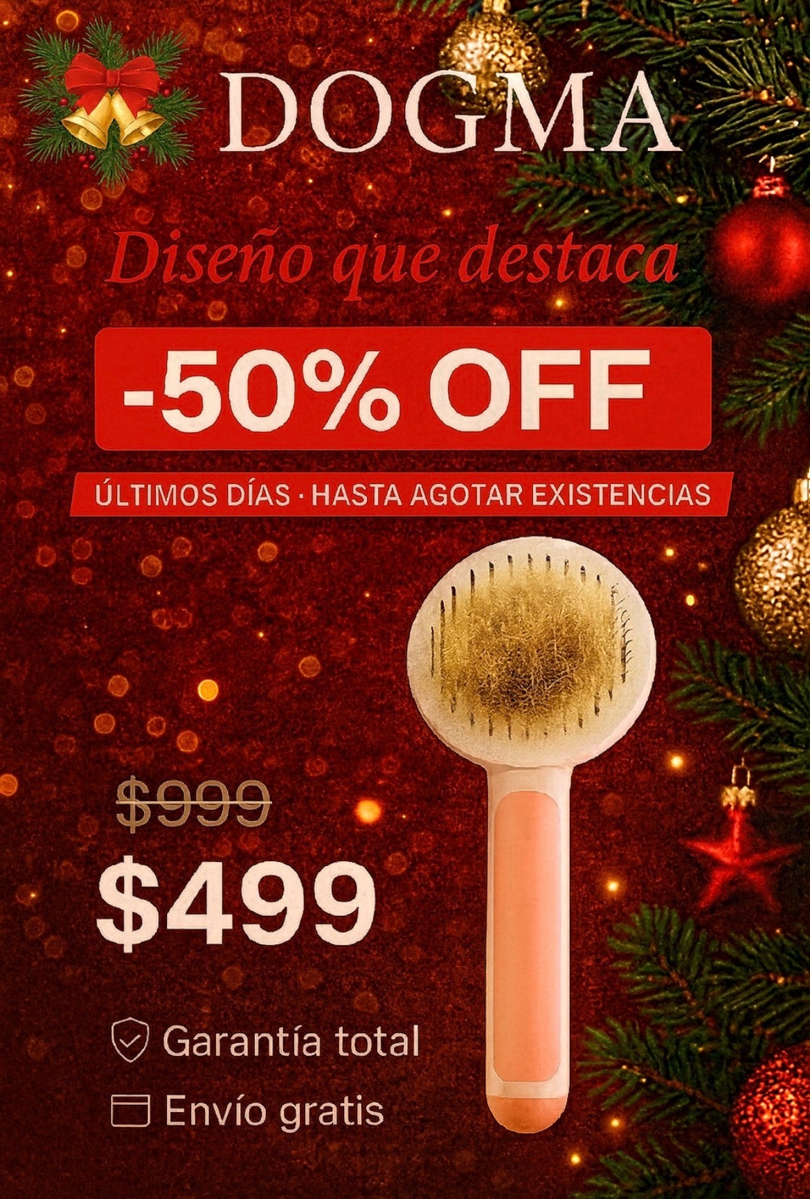 DOGMA Groom — el peine que elimina el pelo muerto