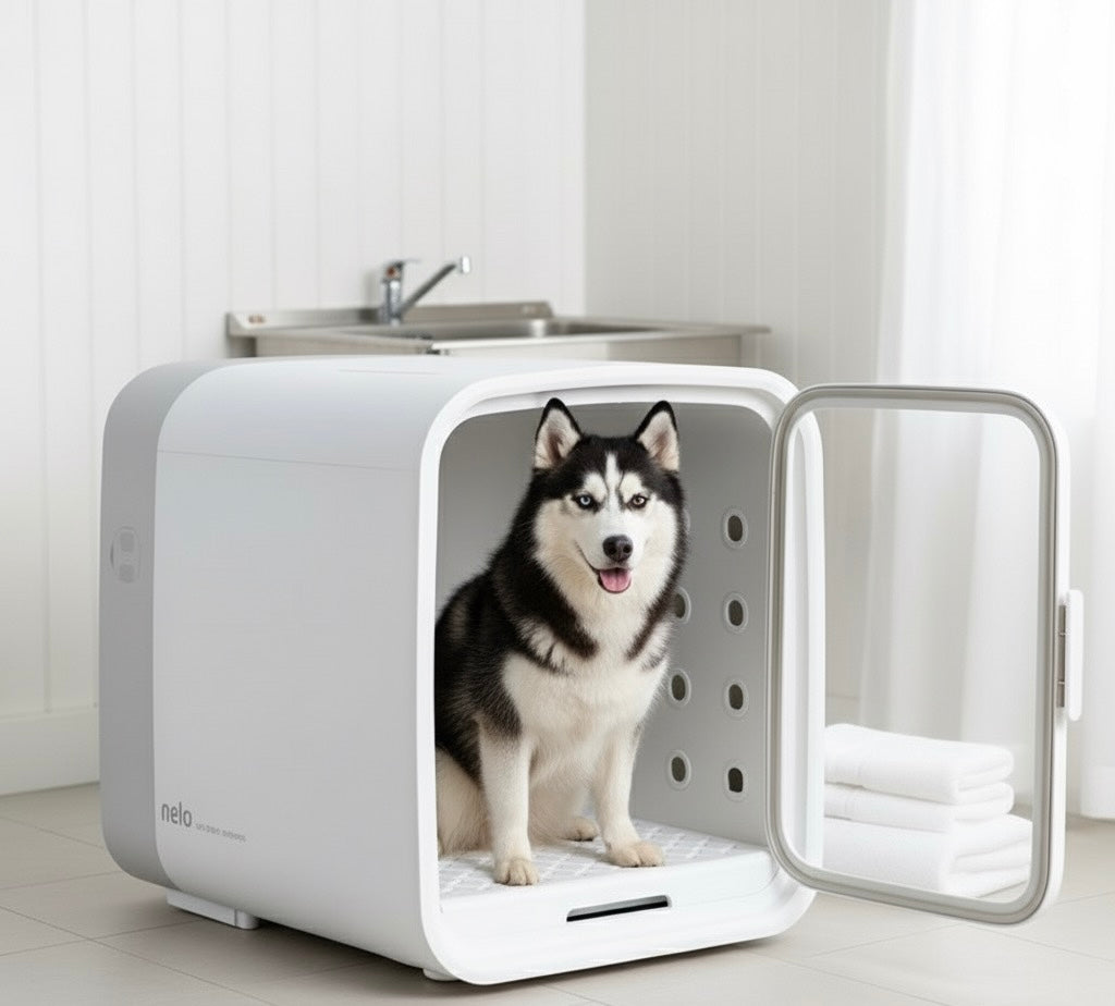 DOGMA DryCube — la cabina que seca a tu perro en minutos