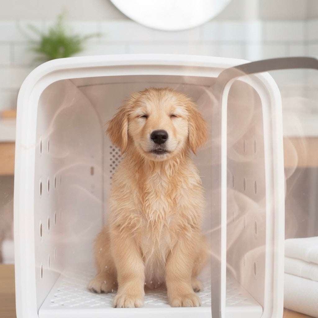 DOGMA DryCube — la cabina que seca a tu perro en minutos