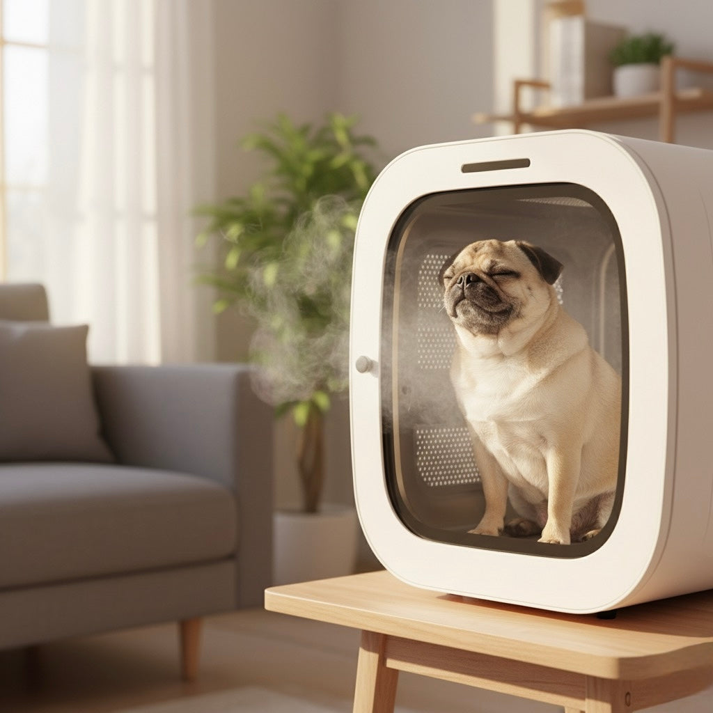 DOGMA DryCube — la cabina que seca a tu perro en minutos